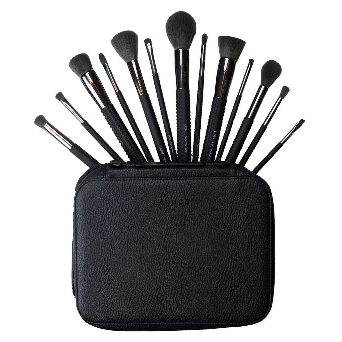 13-Piece Makeup Brush Set with Travel Case - Vegan & Hypoallergenic Synthetic Bristles