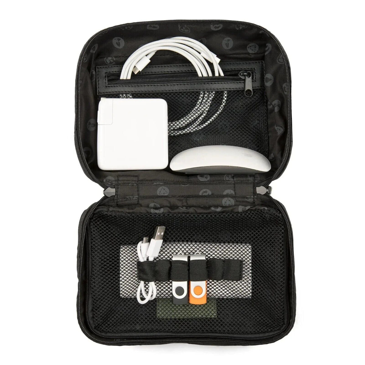 Eco-Friendly Travel Bag - Reborn Collection, Recycled RPET Polyester, Black, 6x9x4 inches