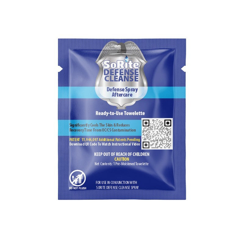 Pepper Spray Aftercare Cleanse Towelette, 1 Pack