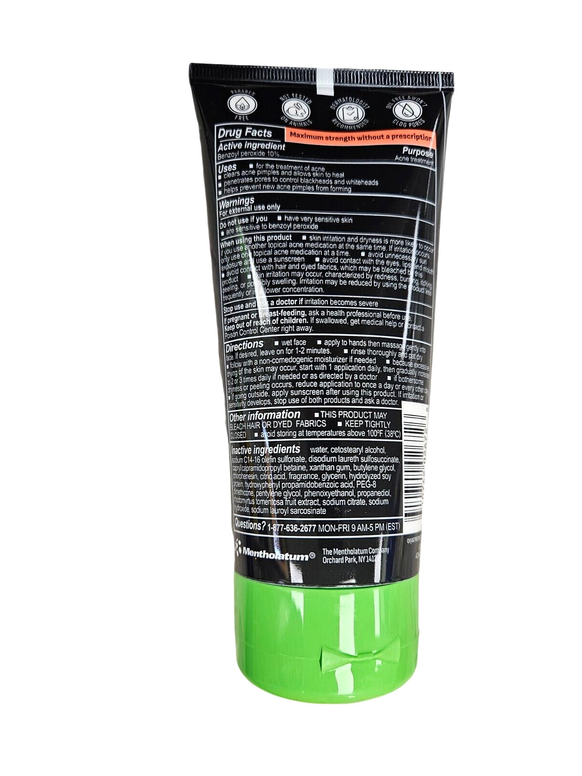 OXY Benzoyl Peroxide 10% Acne Face Wash - 5oz, Pack of 2