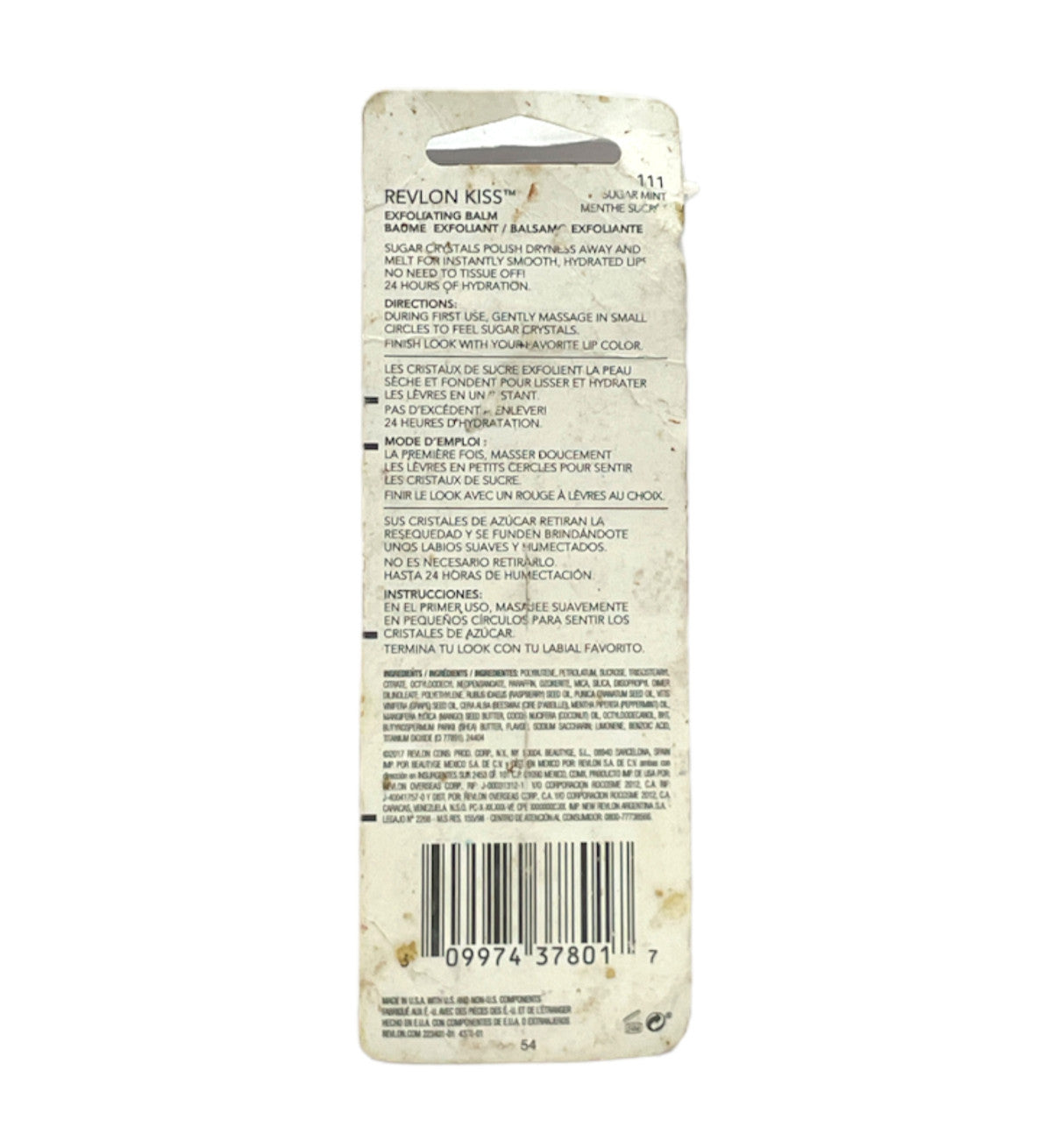 Revlon Lip Balm Exfoliating Sugar Mint 0.09oz - Nourishing & Hydrating