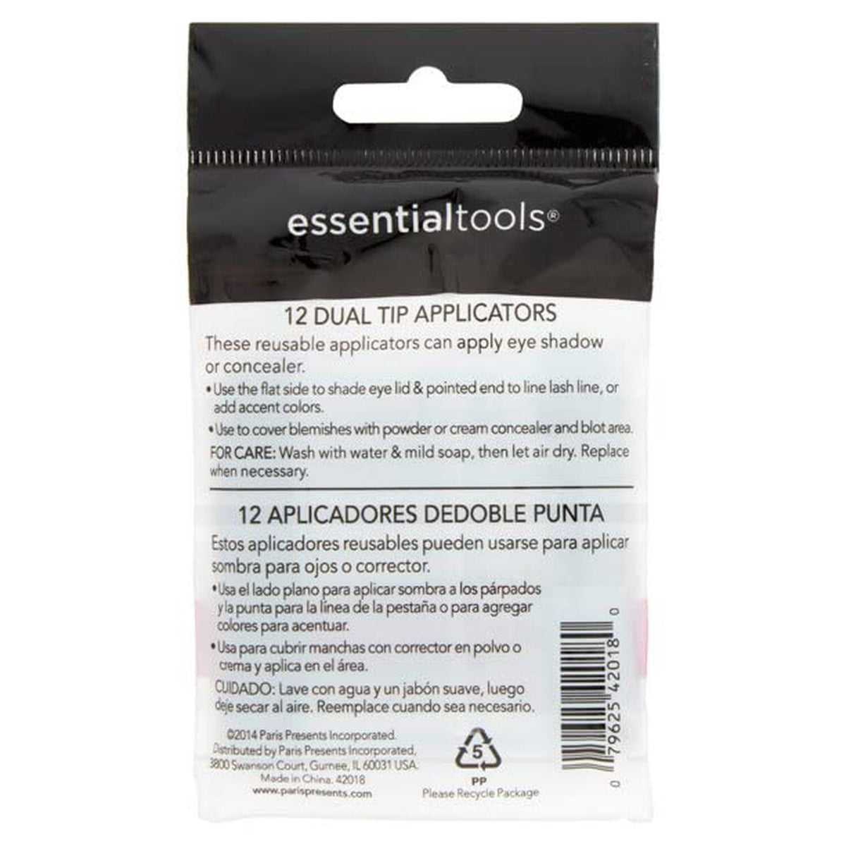 Dual Tip Eye Makeup Applicators 12-Pack for Eyeshadow & Crease Stamping