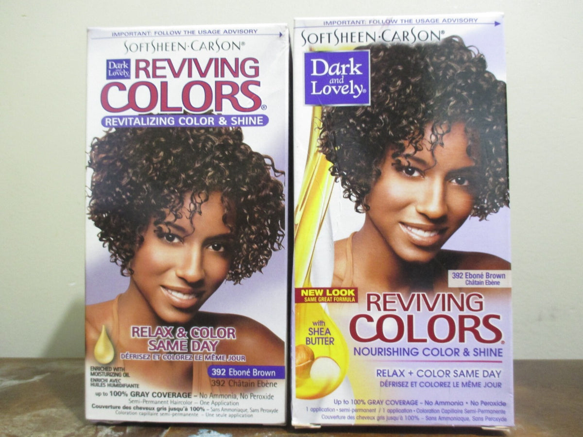 Dark & Lovely Reviving Colors 392 Ebone Brown Hair Dye (2-Pack)