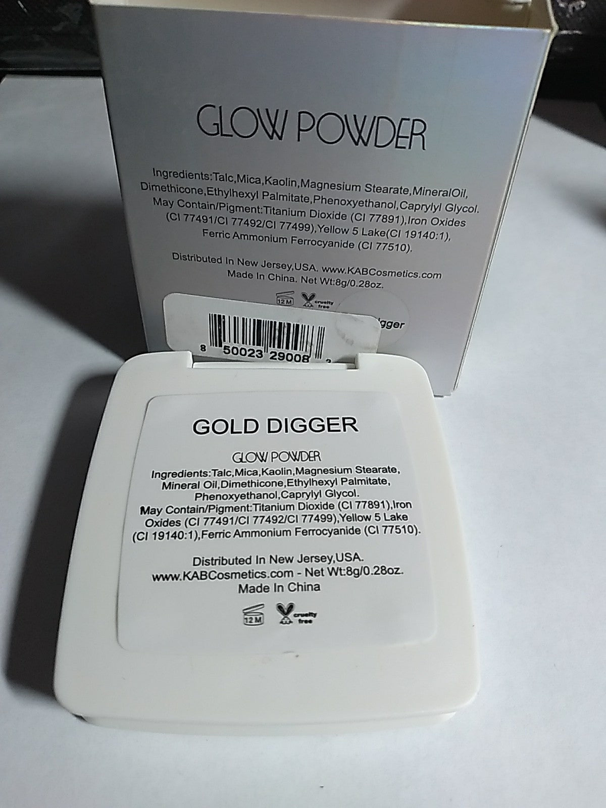 Glow Powder Highlighter in Gold Digger - Face Makeup, Shimmer, 0.28 oz