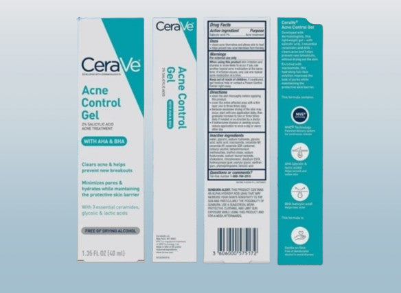 CeraVe Acne Control Gel 1.35 oz Pack of 4 - Clear Skin Treatment