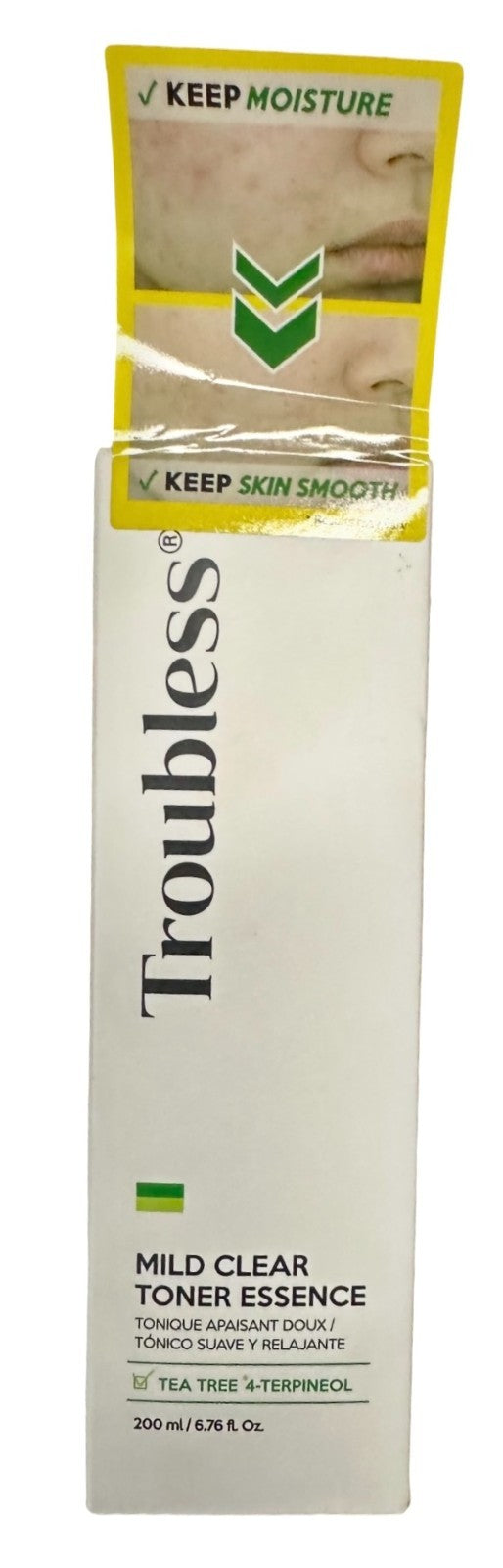 Troubless Mild Clear Toner Essence with Tea Tree & 4-Terpineol for Sensitive Skin - 6.76 fl oz