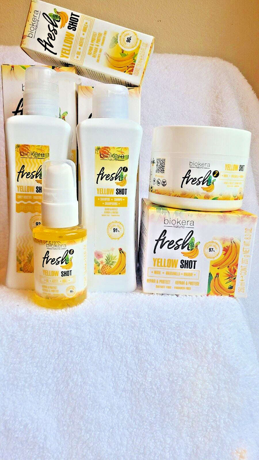 Hair Care Set - Shampoo, Mask, Oil & Curl Cream for Healthy Hair - Biokera Fresh