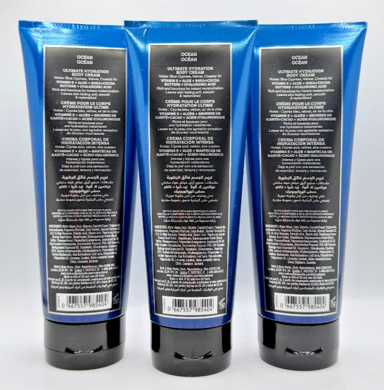 Ocean Men's Body Cream, 8 oz (Pack of 3)