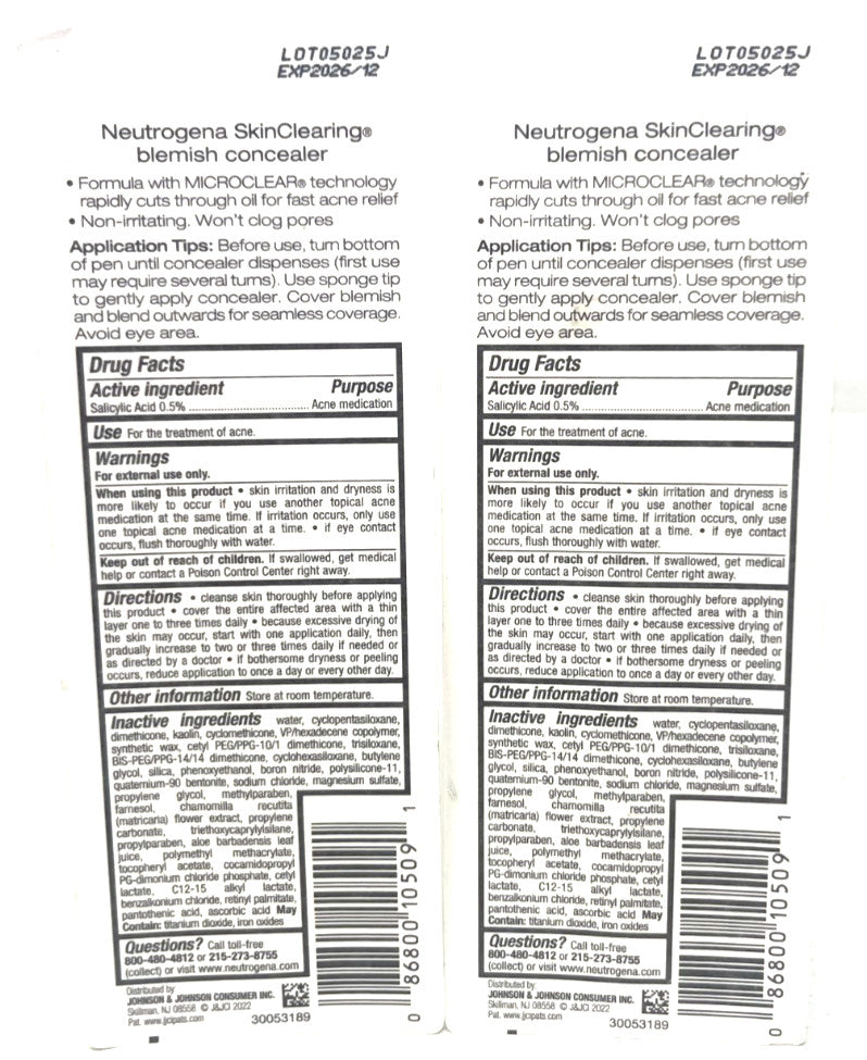 Neutrogena SkinClearing Blemish Concealer Pack 2 Buff Sealed Face Makeup