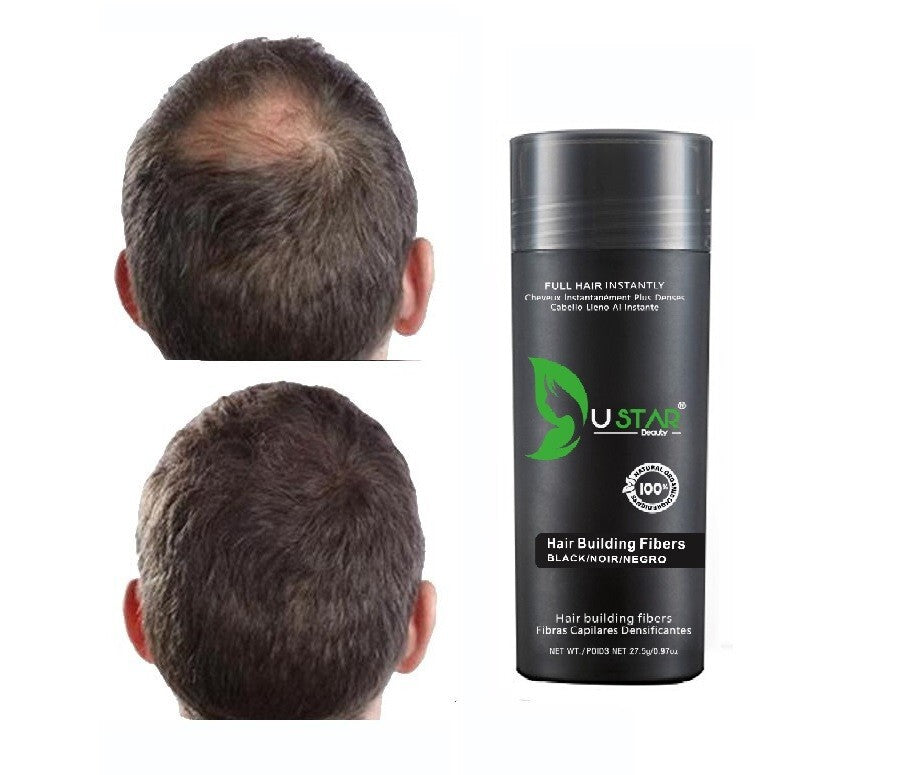 Black Hair Building Fibers - Keratin Thickening Powder 27.5g