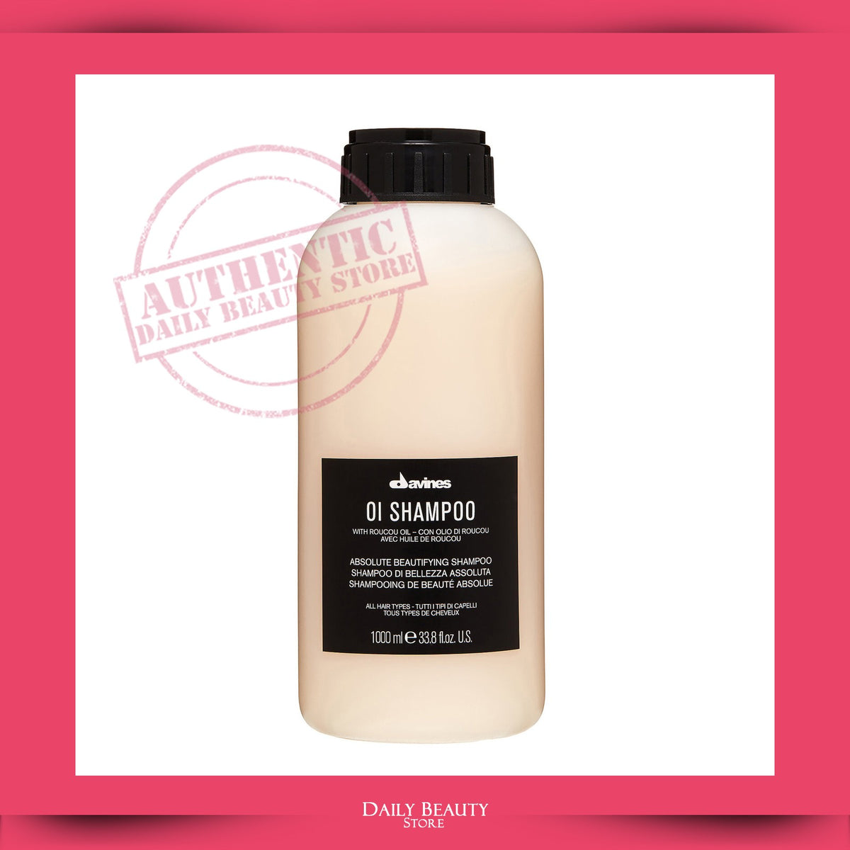 Davines OI Shampoo 1000ml - Nourishing Hair Wash for All Hair Types