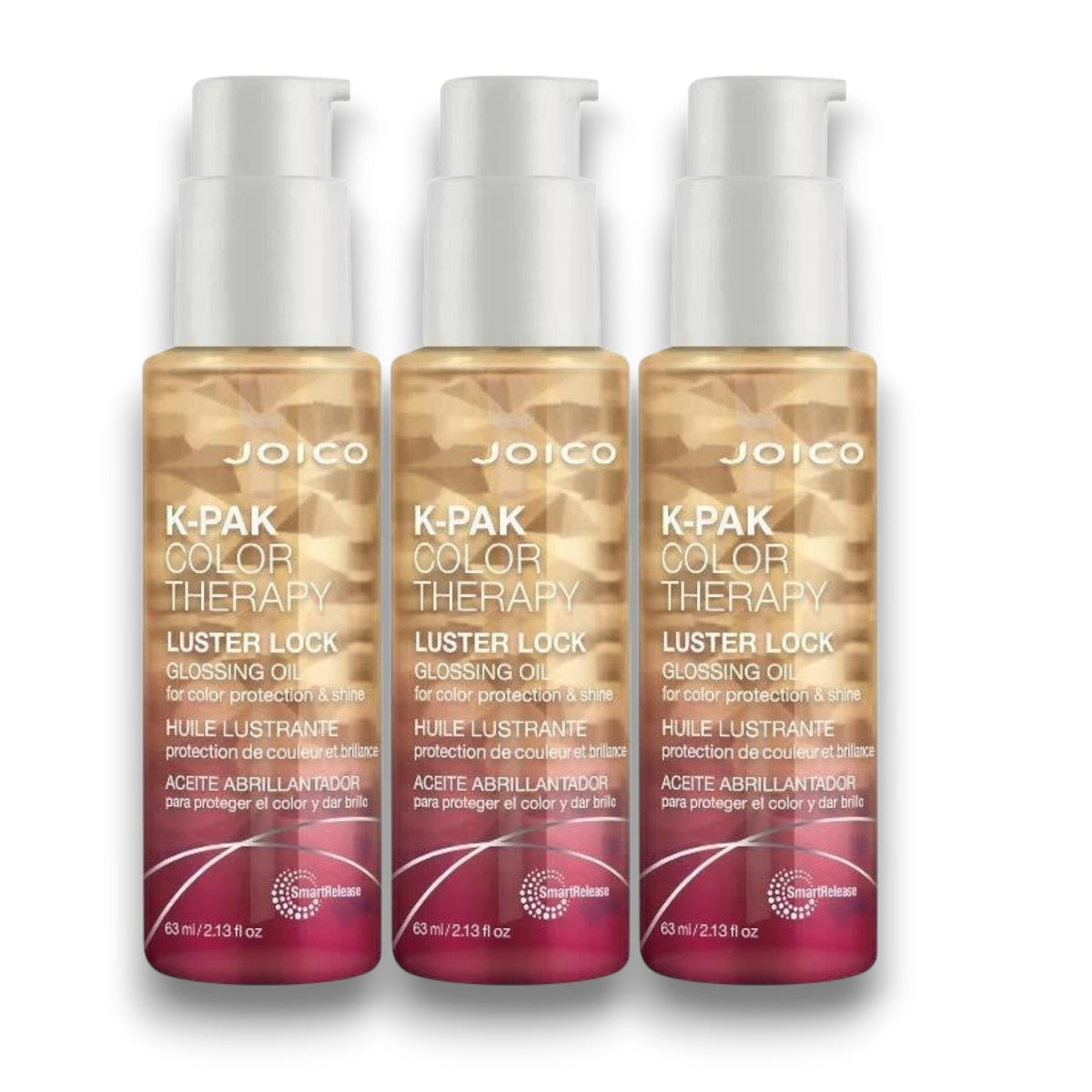Joico K PAK Color Therapy Luster Lock Glossing Hair Oil 2.13 oz - Lot of 3