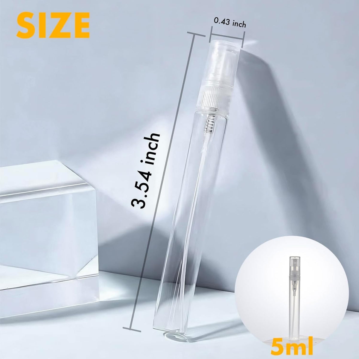 Mini Refillable Spray Bottles Set - 10 Pack, 5ml Fine Mist Travel Containers
