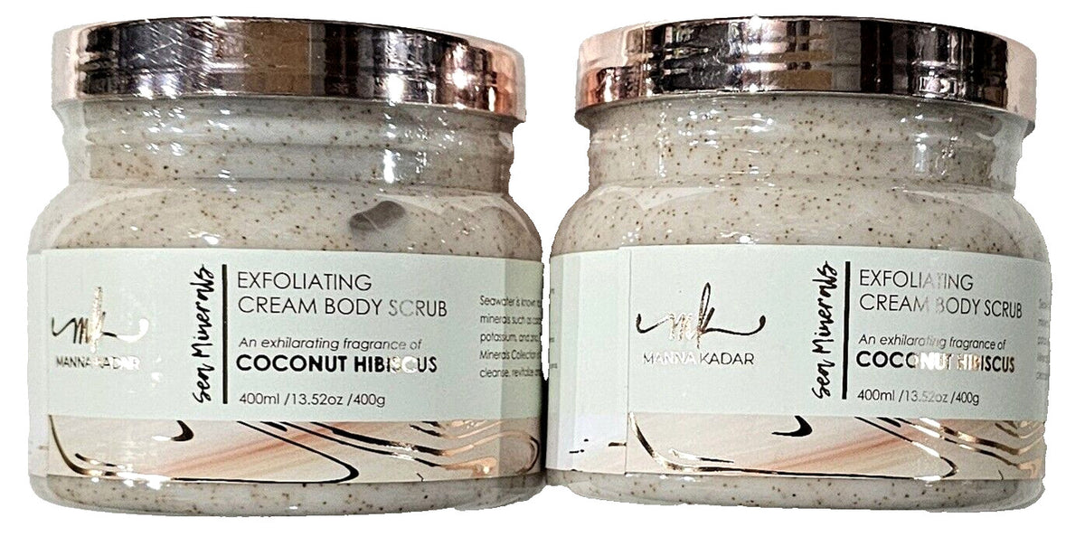2 Pack MK Manna Kadar Sea Minerals Exfoliating Body Cream Scrub