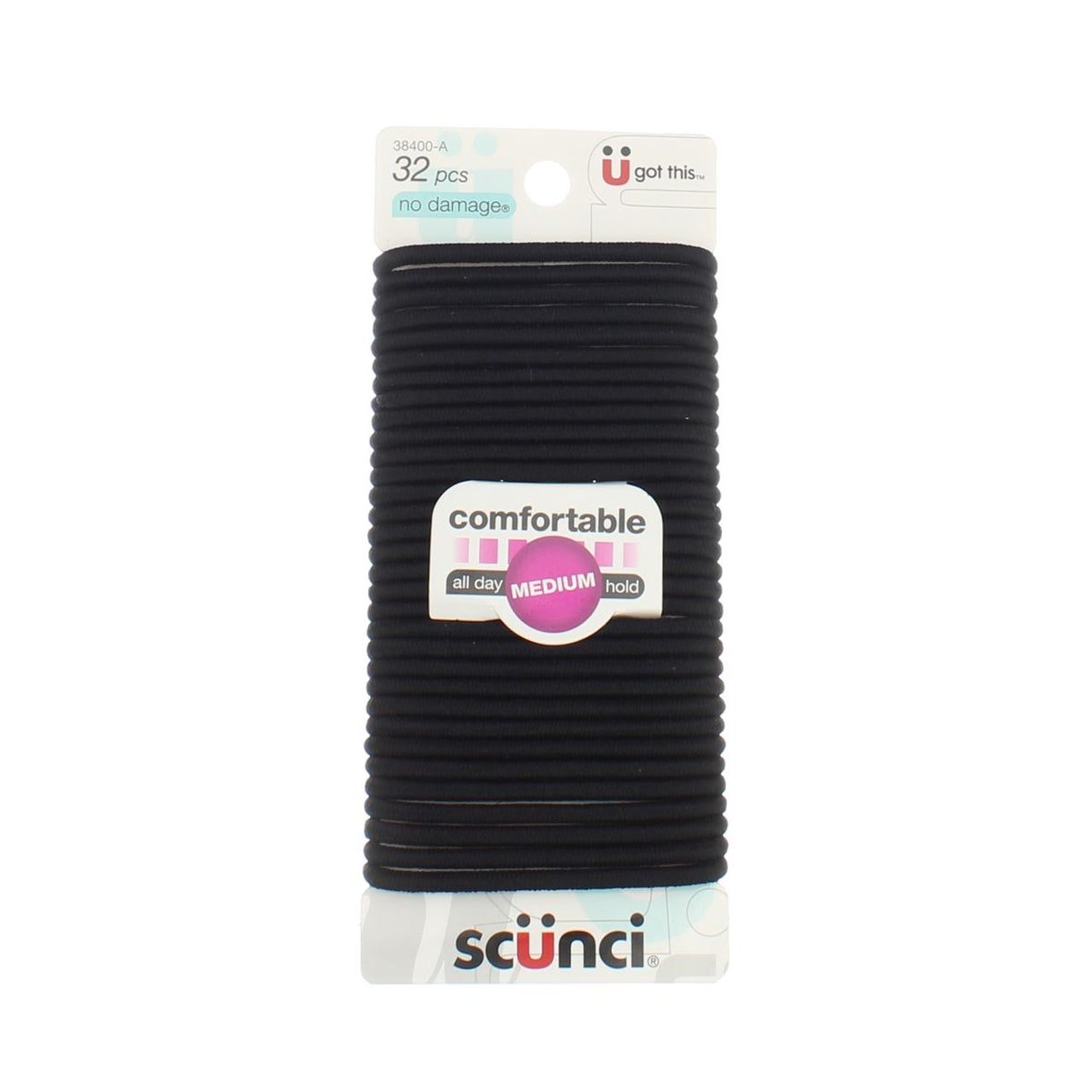 6 Pack Scunci No Damage Elastic Hair Tie, 32 Ct
