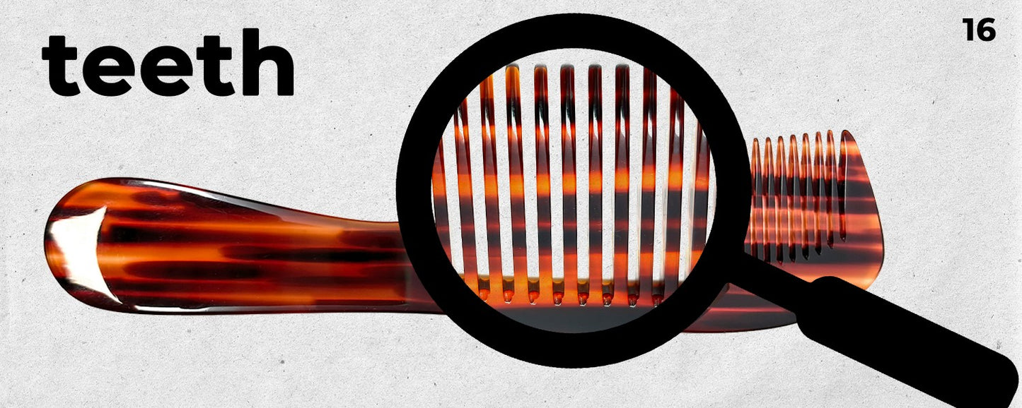 Handmade Swiss Tortoise Shell Comb 8-Inch Wide Tooth Hair Comb