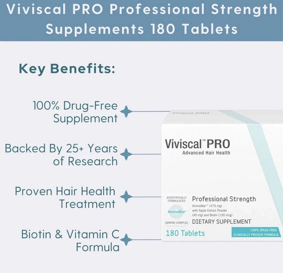 Viviscal PRO Hair Growth Supplement 180 Tablets