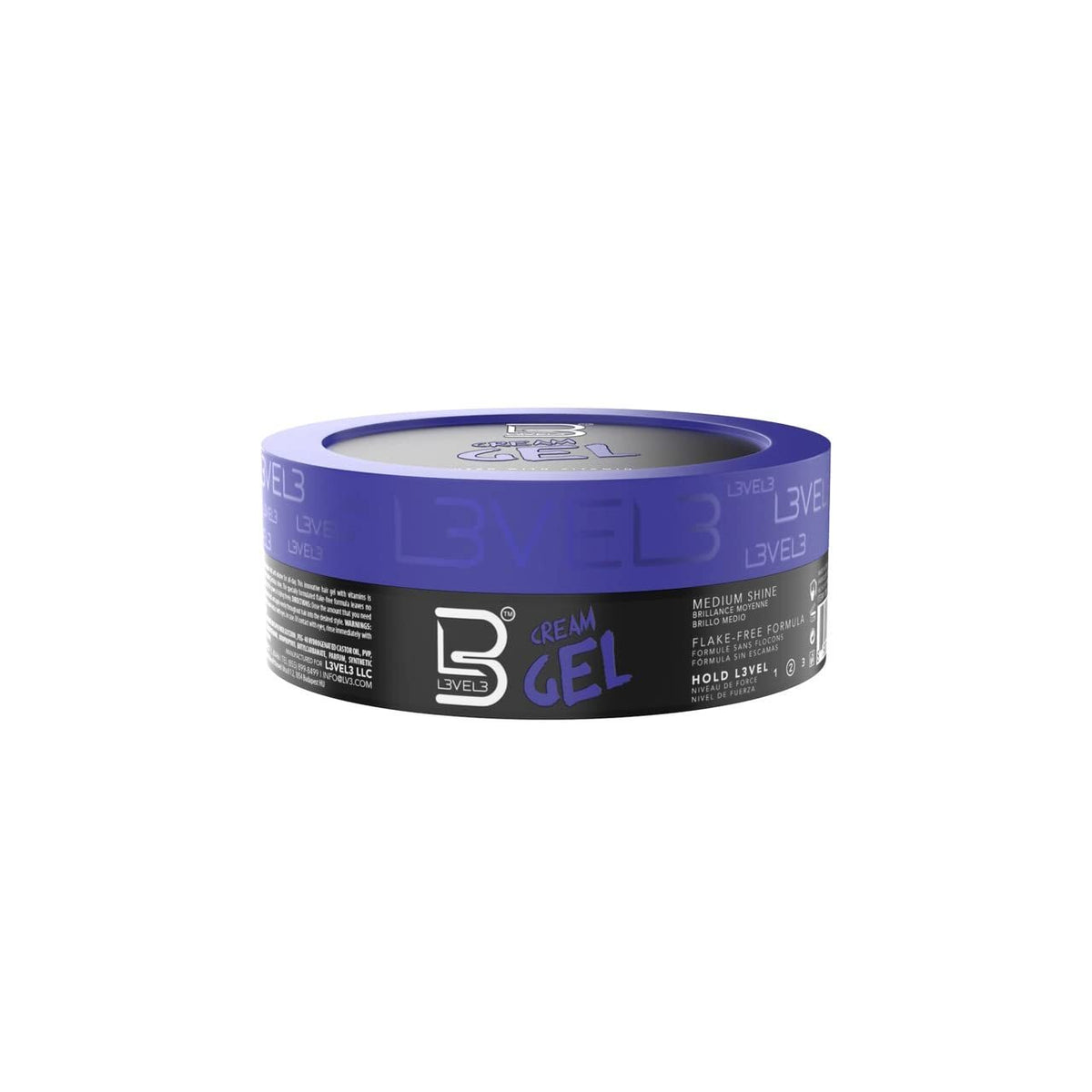 Level 3 Cream Gel with Vitamin B5 - Medium Hold, Flake-Free Hair Styling Gel