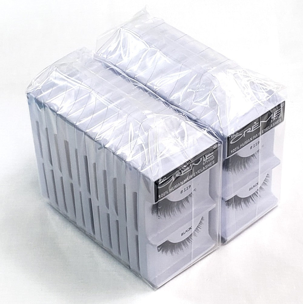 Creme Human Hair False Eyelashes #119 NaturalTouch 12 or 24 Pack
