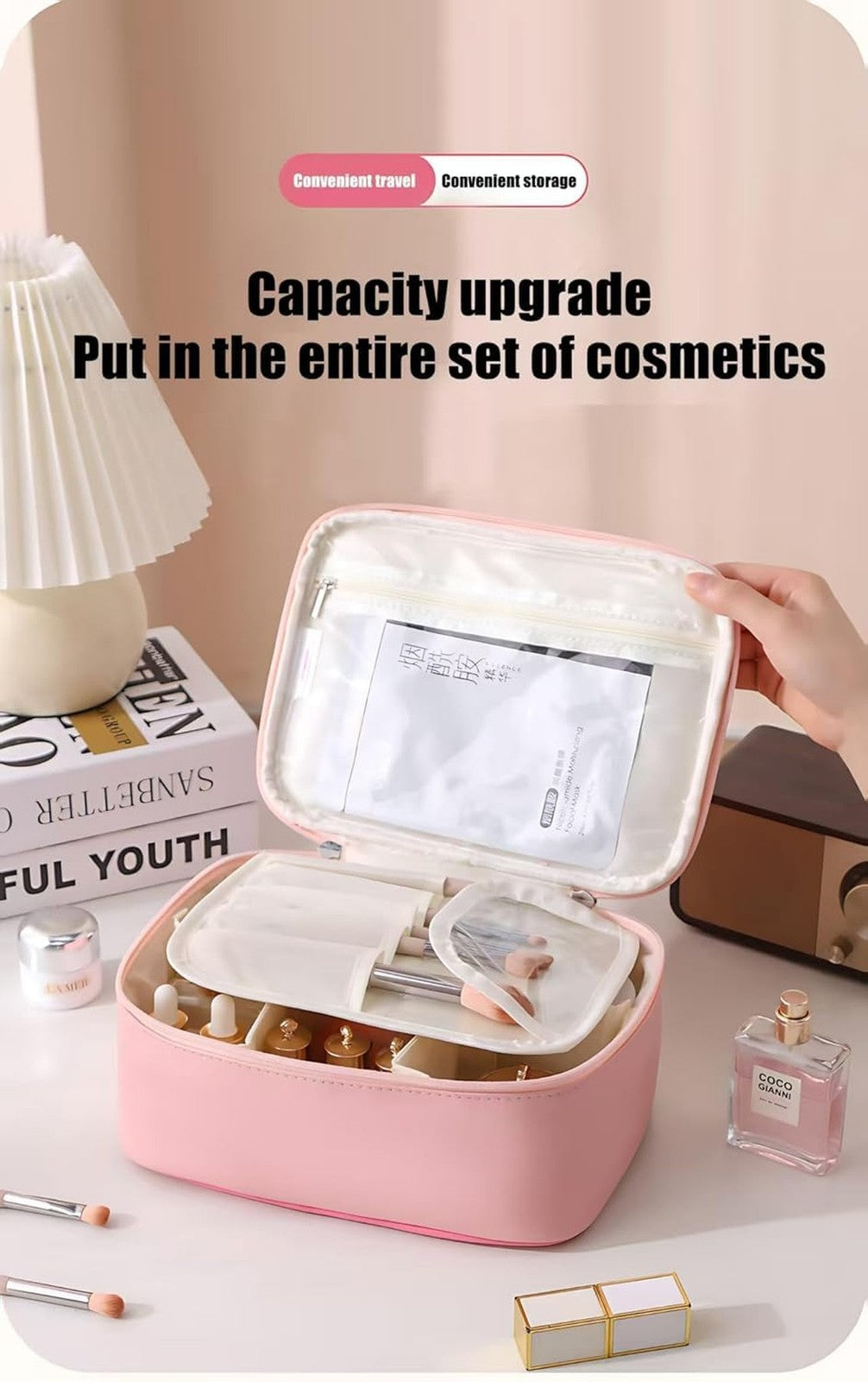 Cute Cinnamoroll Makeup Organizer Bag for Travel & Daily Use
