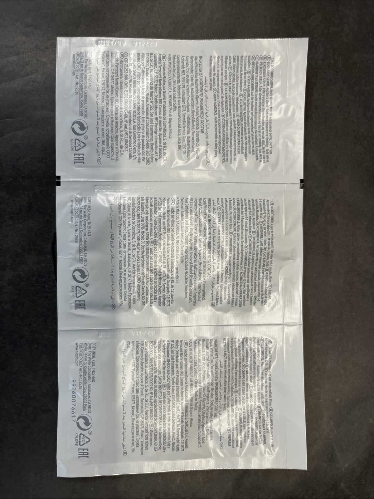 NIOXIN Scalp Relief Cleanser, Conditioner, Soothing Serum 5-Sample
