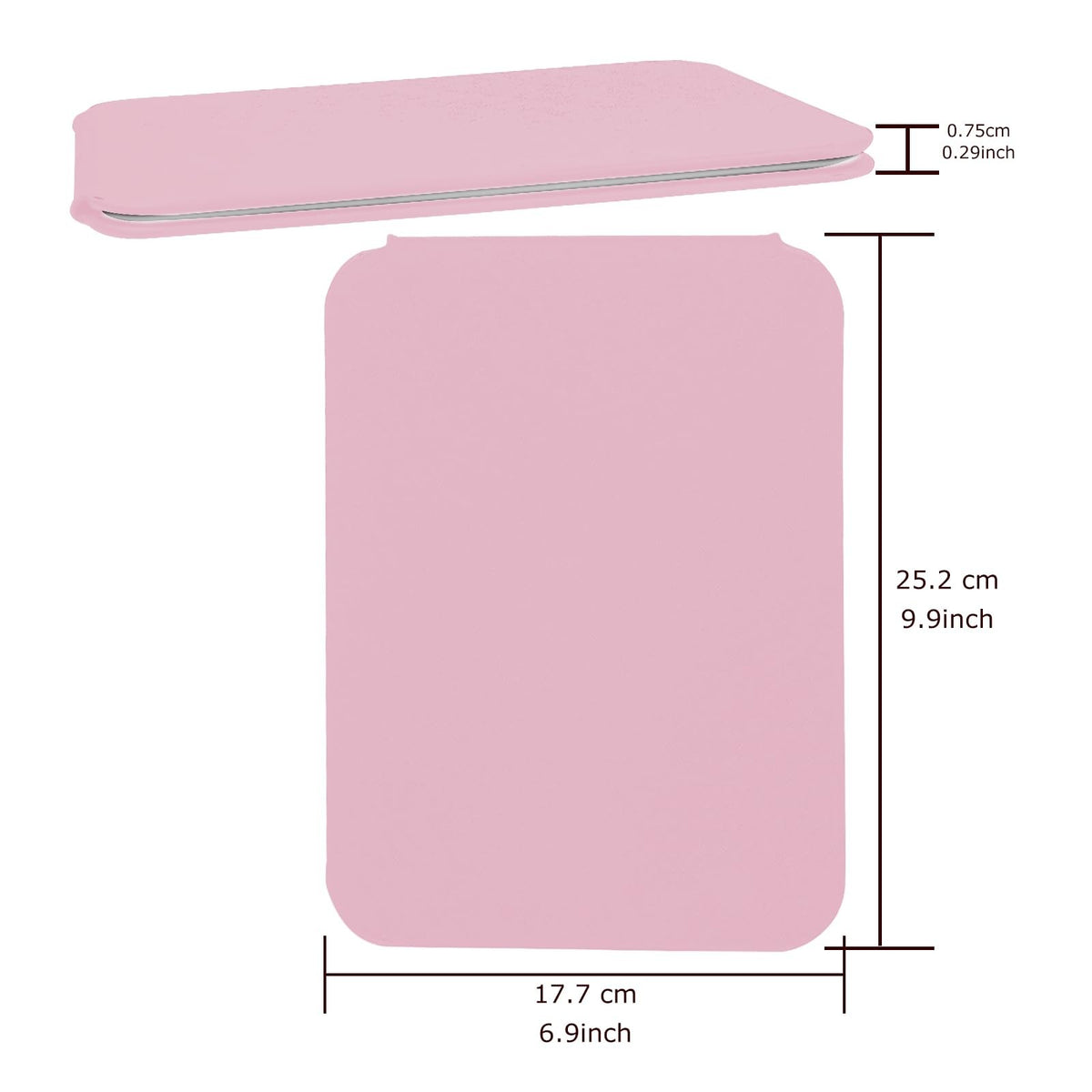 Portable 7x10-inch Folding Makeup Mirror with PU Leather Cover
