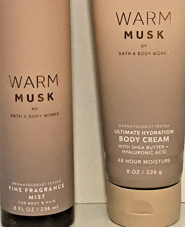Warm Musk Body Cream & Fragrance Mist Set - 8 oz