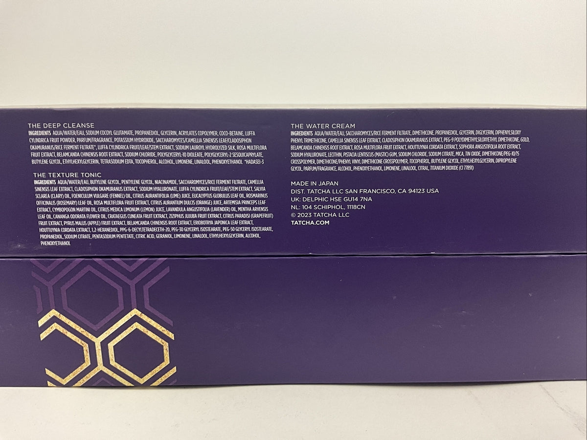 Tatcha Clarified and Balanced Skincare Trio - Deep Cleanse Tonic & Water Cream