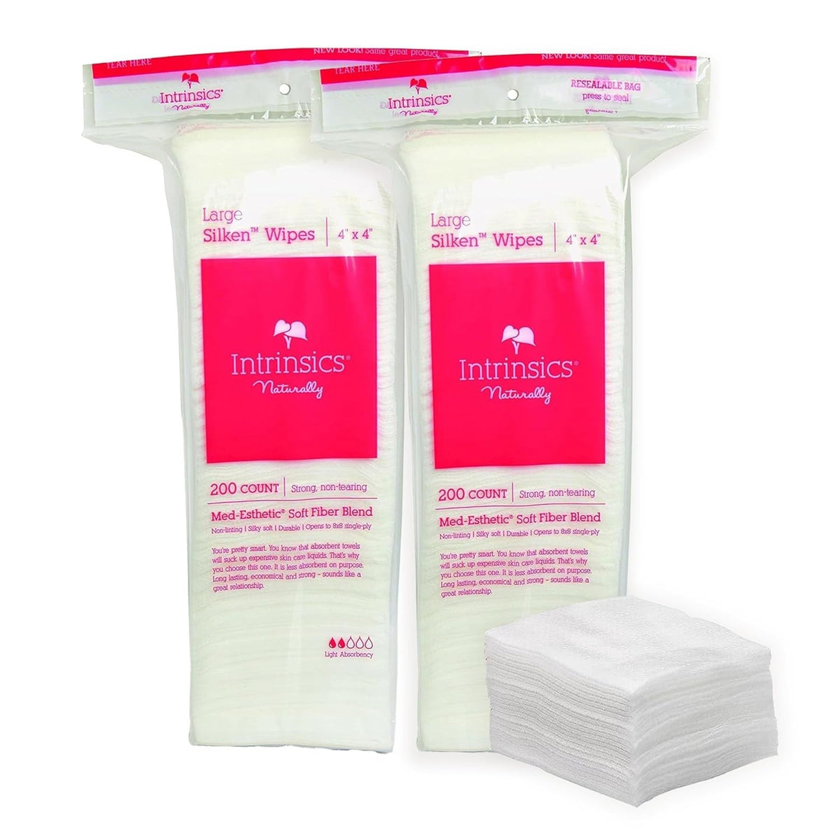 Hypoallergenic Silken Facial Pads for Makeup & Skincare - 400 Count