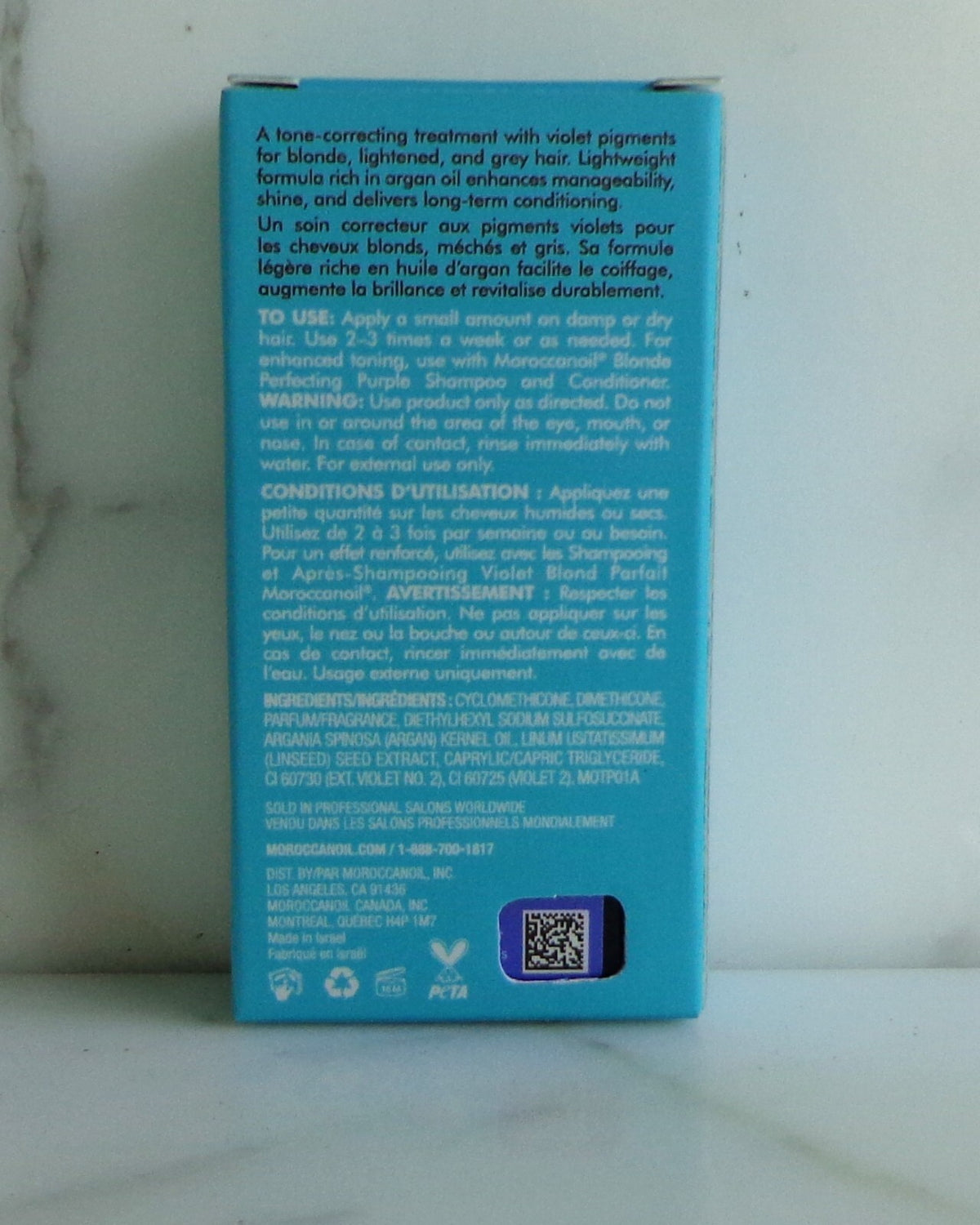 Moroccanoil Treatment Purple Travel Size 0.85 OZ for Blonde & Grey Hair