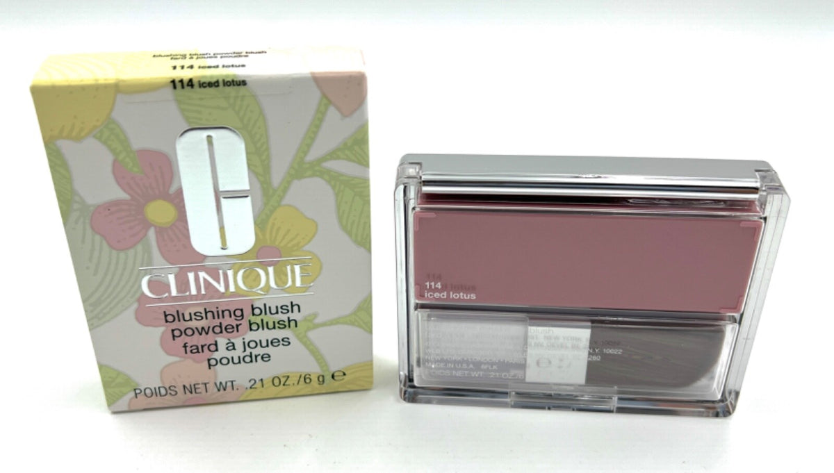 Clinique Blushing Powder Blush 114 Iced Lotus Full Size Makeup