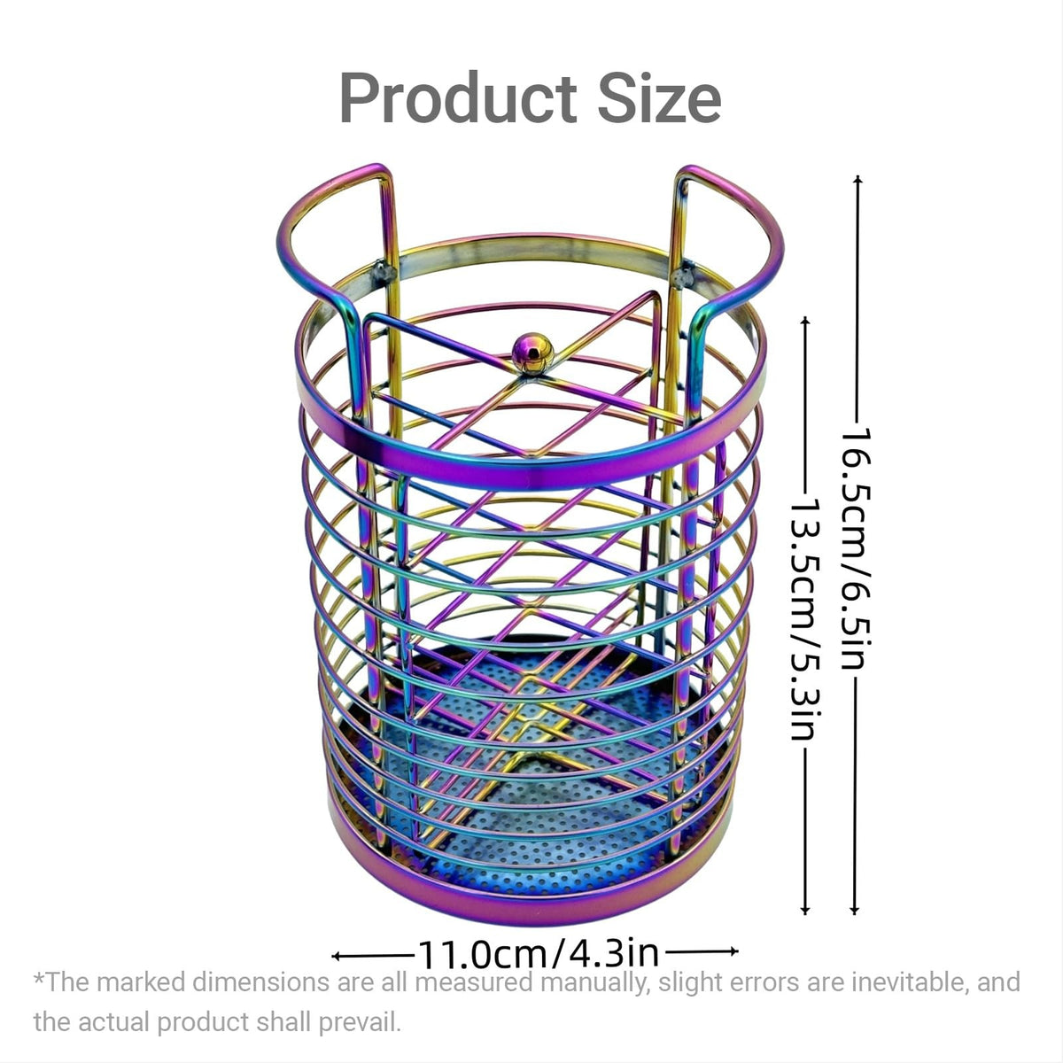 Rainbow Makeup Brush Holder Organizer with Removable Compartments