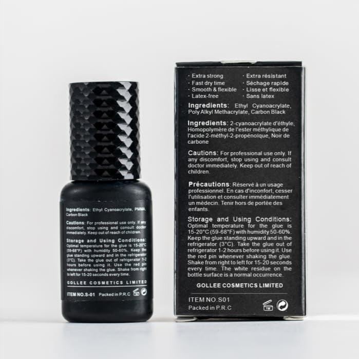 Fast Drying Eyelash Extension Glue - 6-8 Week Retention, 0.17 fl oz
