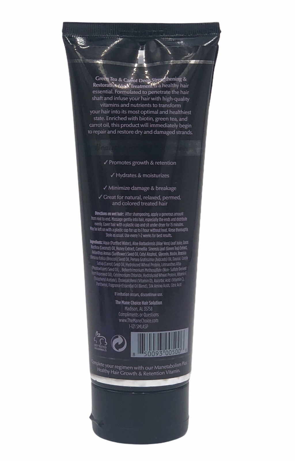 Hair Mask Treatment for Damaged Hair - Green Tea & Carrot, 8 oz