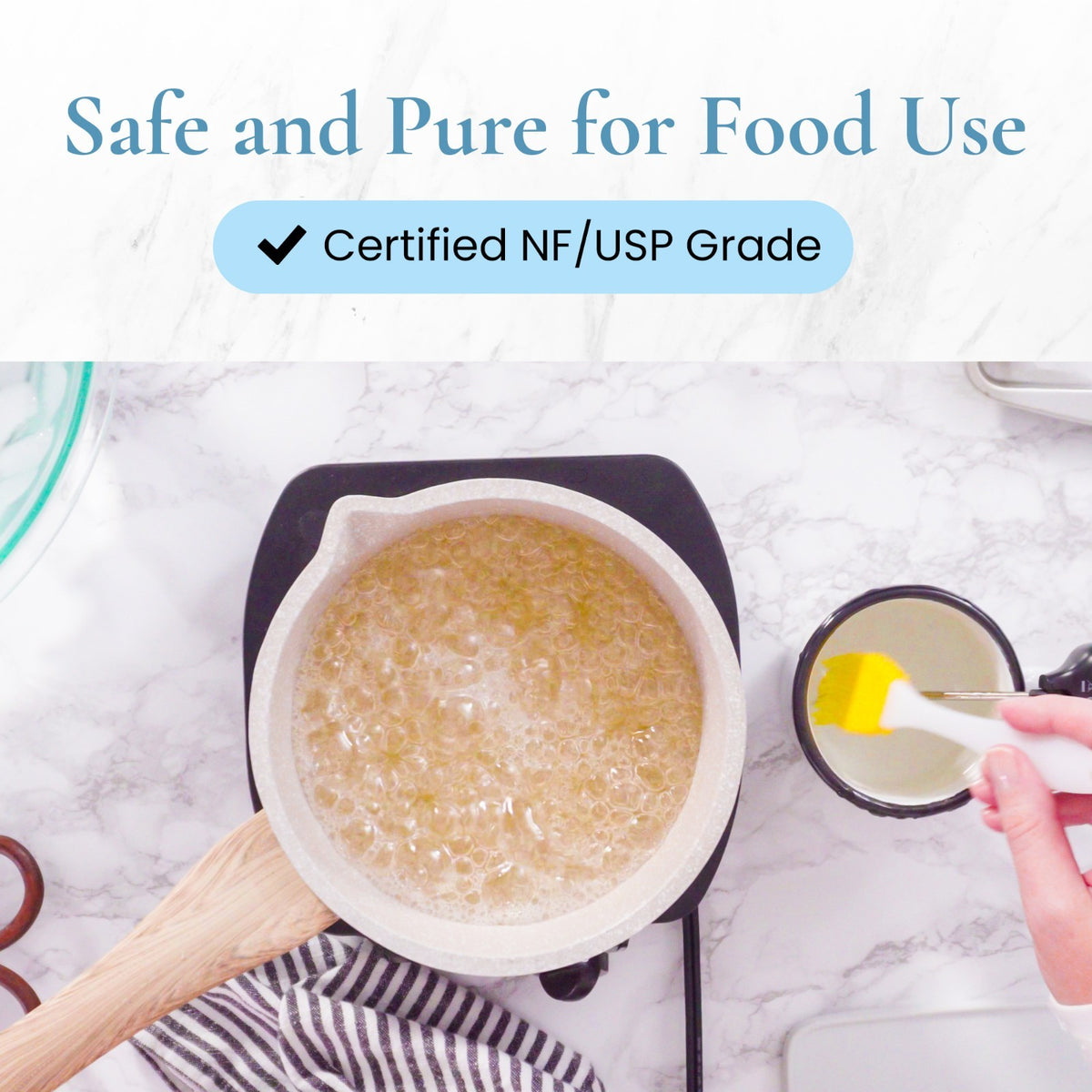Pure Stearic Acid Flakes for Candle Making, Soap & Cosmetics - Food Grade