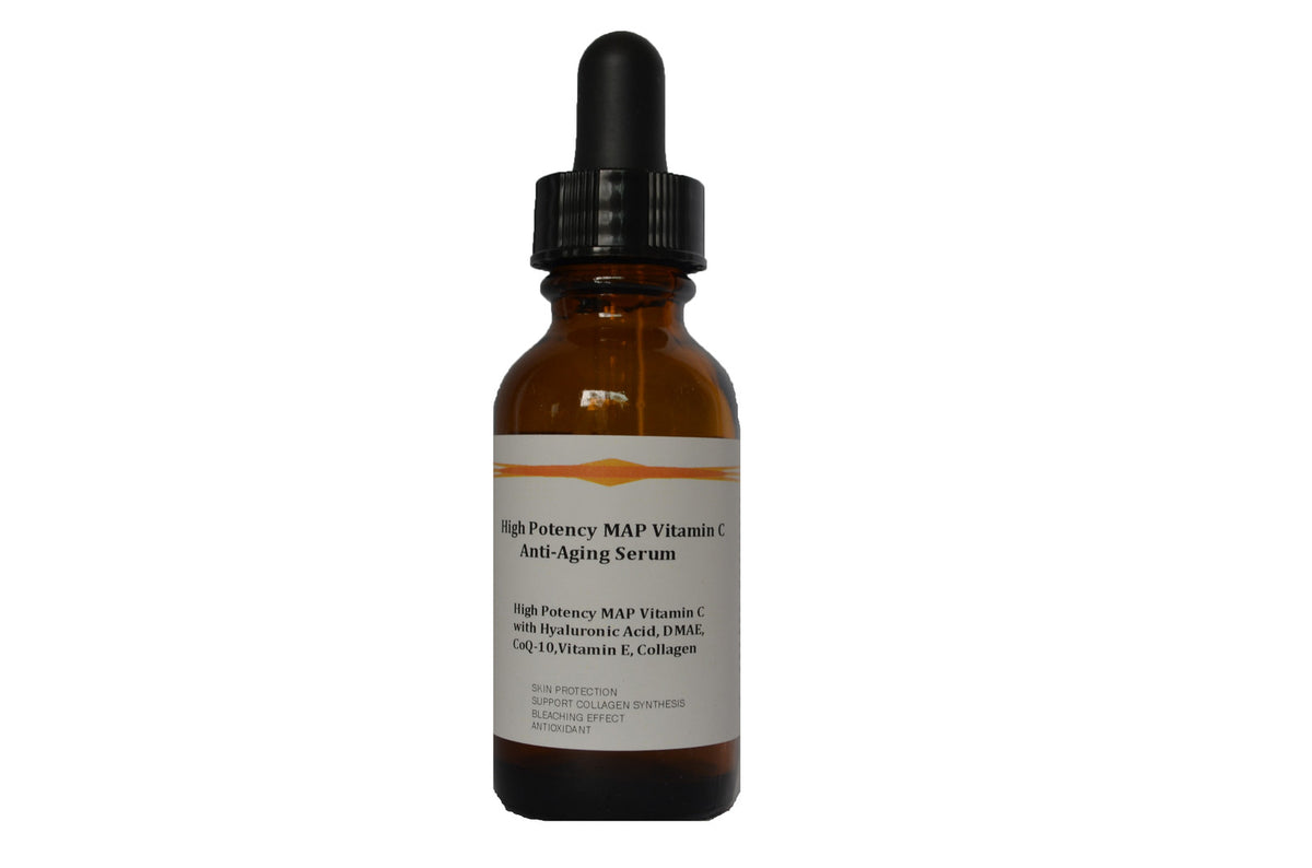 High Potency Vitamin C Serum with Hyaluronic Acid, DMAE, CoQ10 & Collagen - Anti-Aging