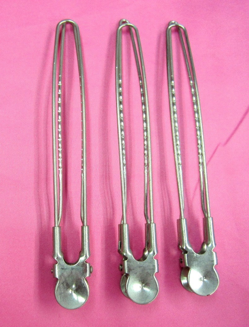 CHOOSE QUANTITY- 5 INCH LONG HAIR STYLING METAL CLIPS SALON USE--C3116