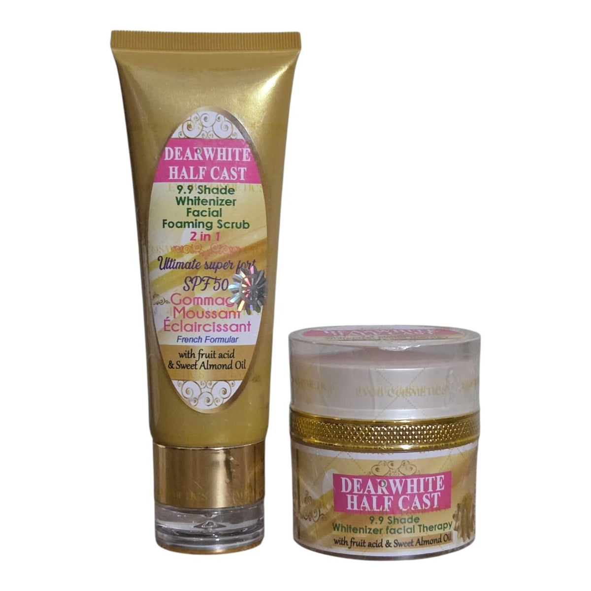 Dearwhite 9.9 Shade Whitening Facial Scrub & 75g Face Cream Set