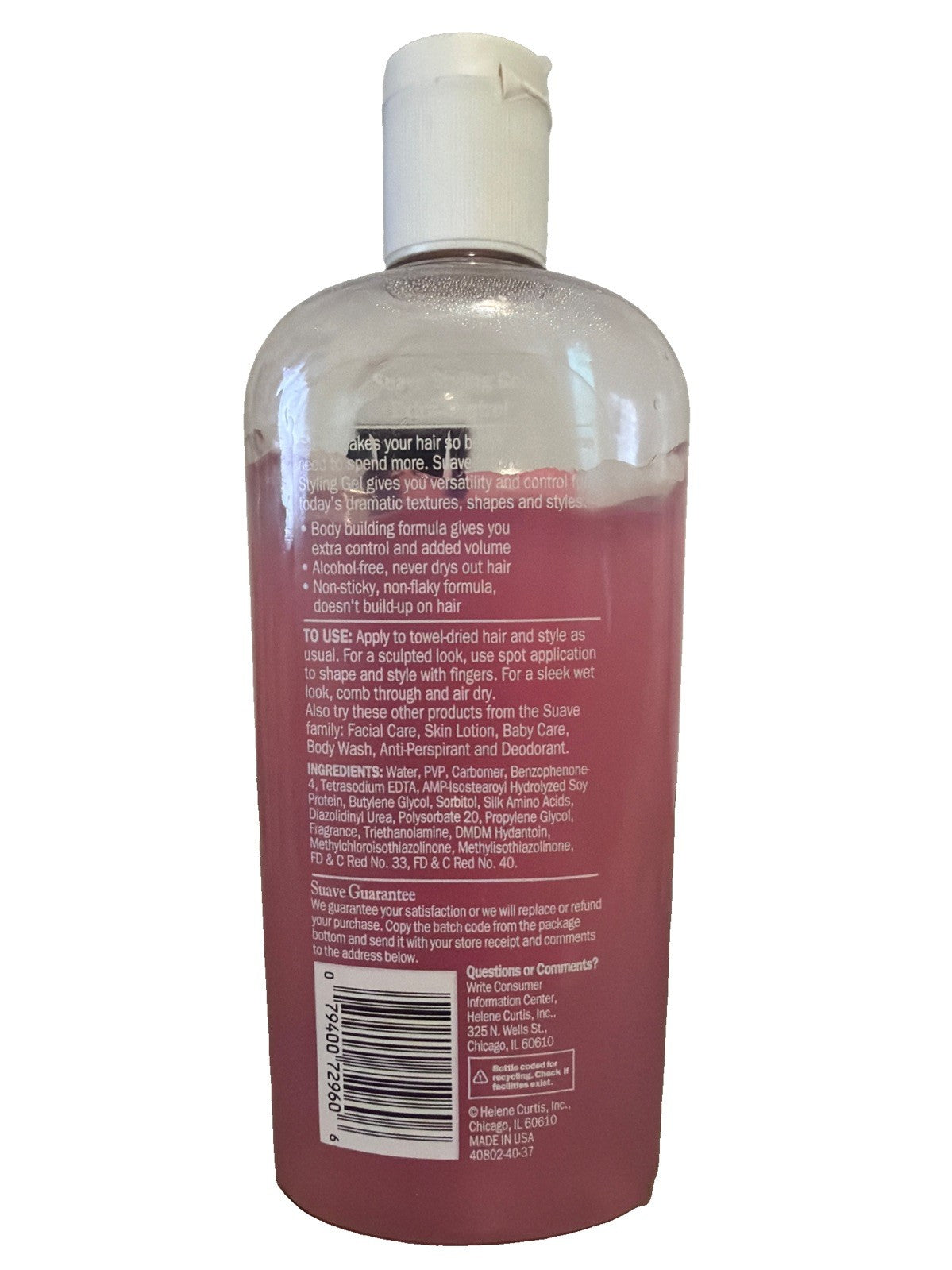 Suave 90s Styling Gel Extra Control & Flexibility - 12 Oz
