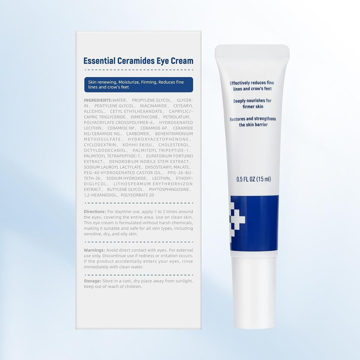 Luxury Under Eye Cream with Peptides and Caffeine - Rejuvenate Skin, 0.5 Oz