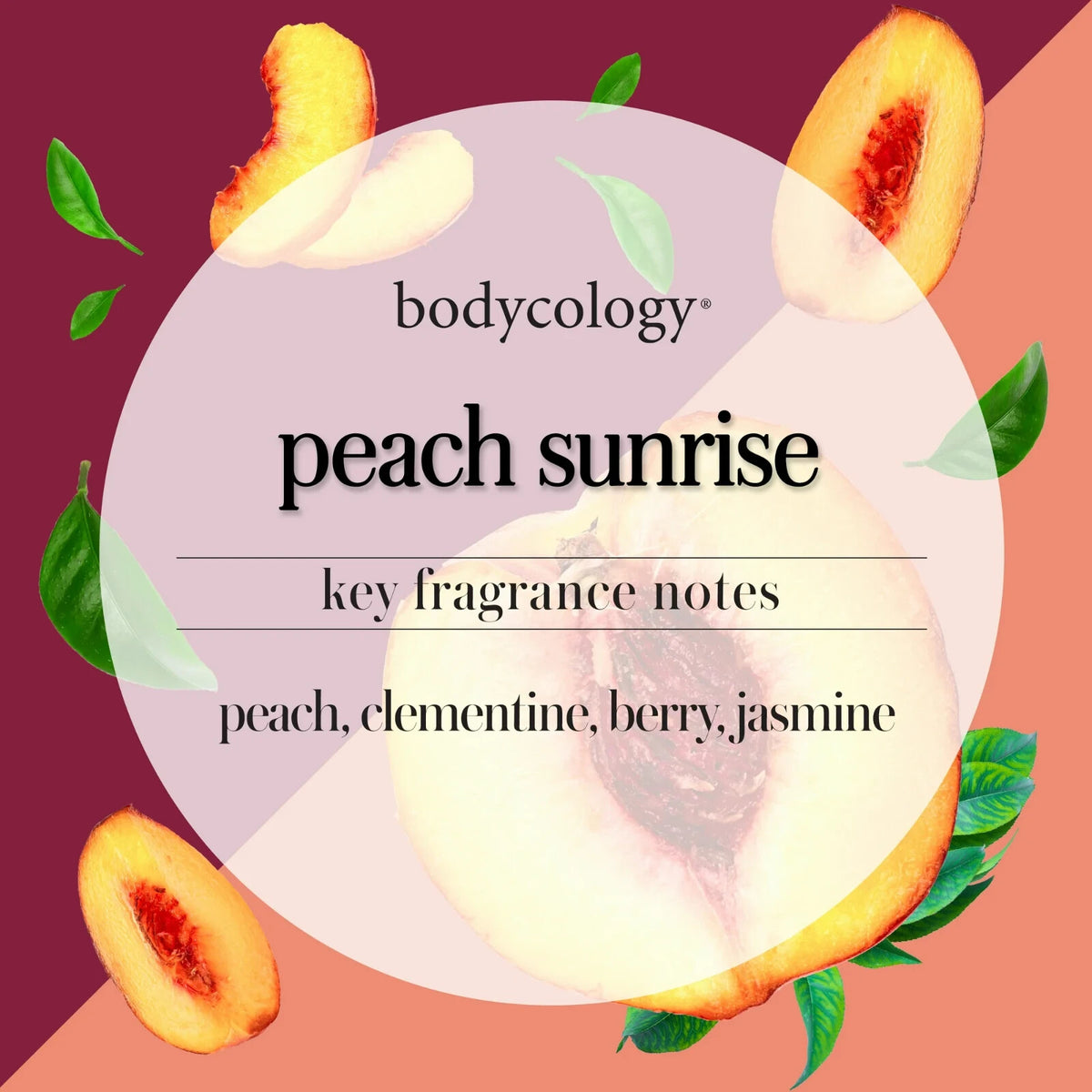 Bodycology Peach Sunrise Exfoliating Sugar Scrub, 10.5 oz -