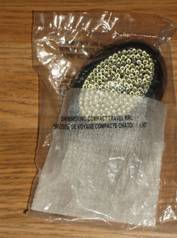 Travel Compact Mirror & Purse Brush Set - Shimmering Avon Travel Accessory