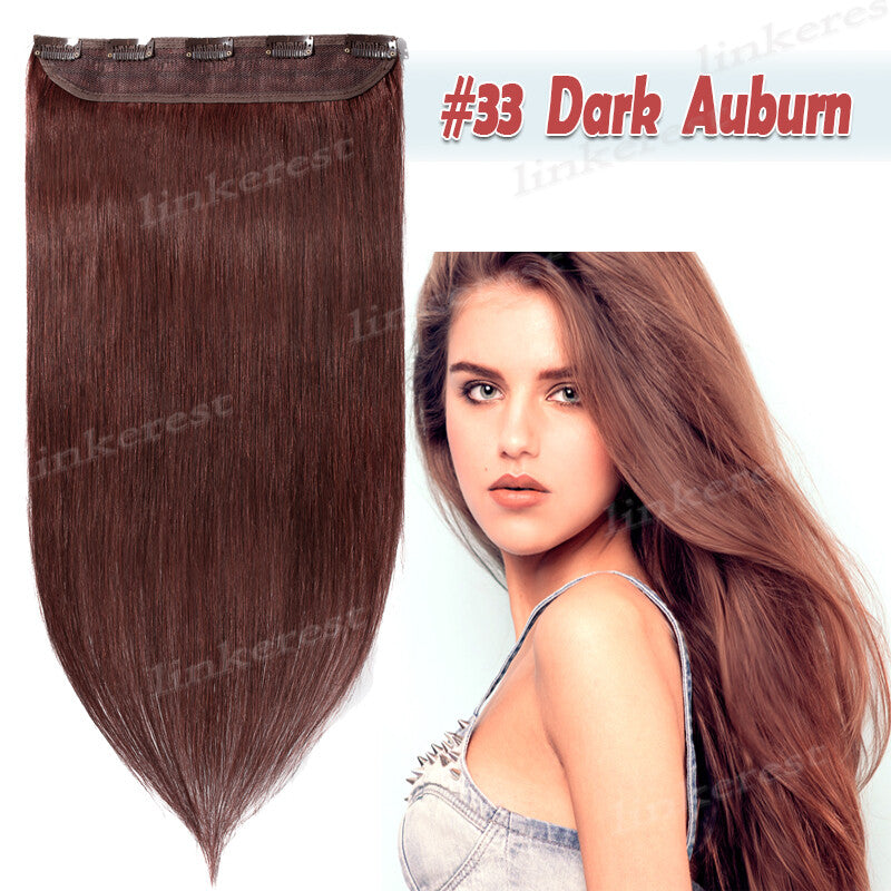 Remy Human Hair Extensions Clip-In Full Head Blonde 8-24 Inches