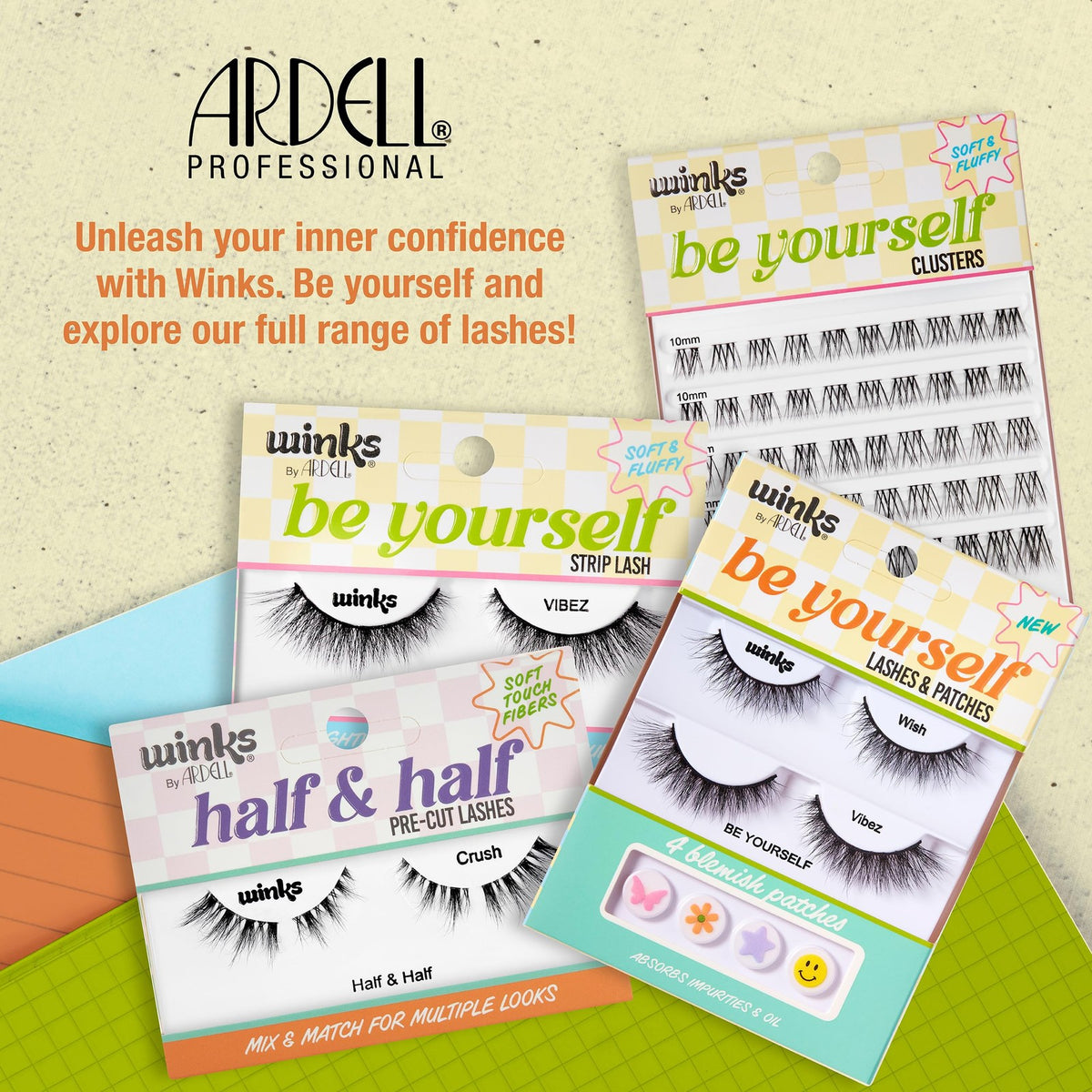 Ardell Winks Be Yourself Strip Lashes – Wish & Vibez, Soft Black
