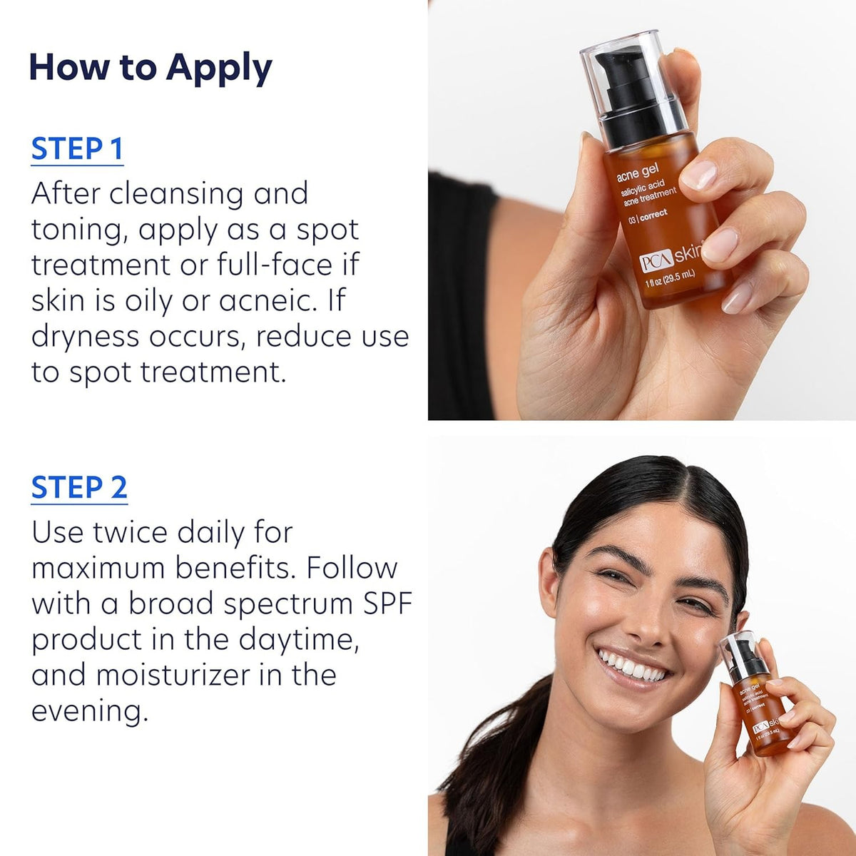 Acne Spot Treatment Gel 2% Salicylic Acid for Oily Skin 1oz
