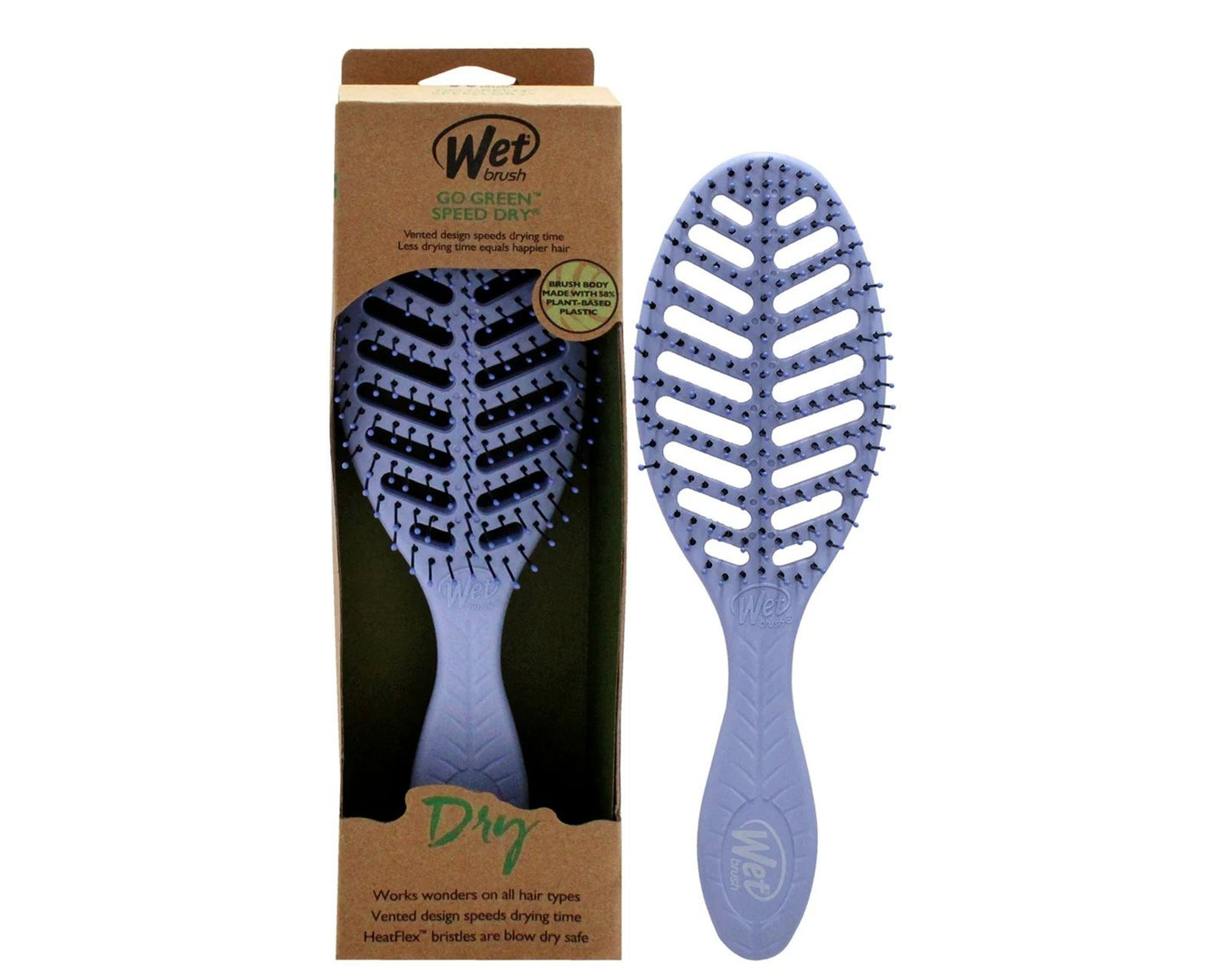 Eco-Friendly Vented Hairbrush for Blow-Drying - Heat Resistant, Purple