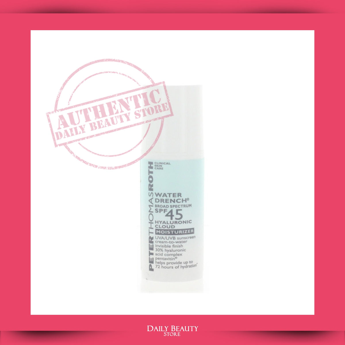 Peter Thomas Roth Hyaluronic Cloud Moisturizer SPF 45 - Hydrating Face Cream, 4 Pack