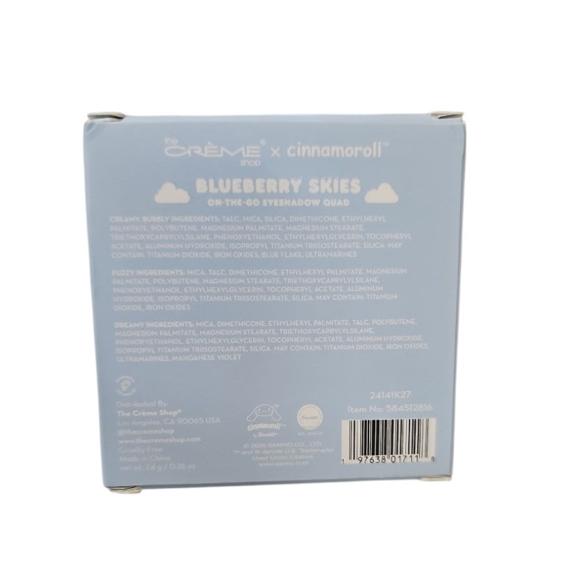 Creme Cinnamoroll 4-Color On-The-Go Eyeshadow Palette - Blueberry Skies