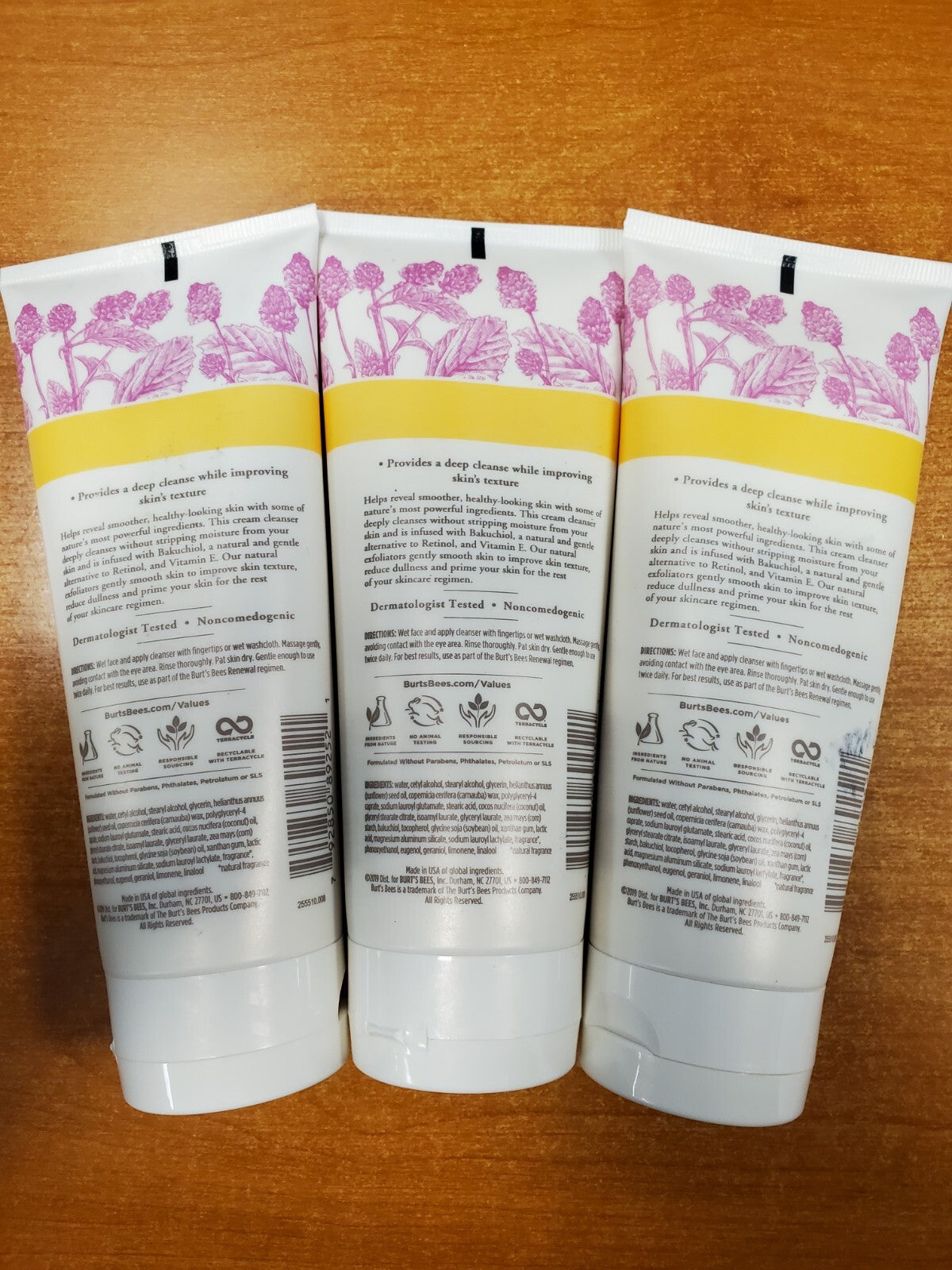 3 Pack Natural Facial Cleanser with Retinol Alternative - Deep Cleansing & Moisturizing