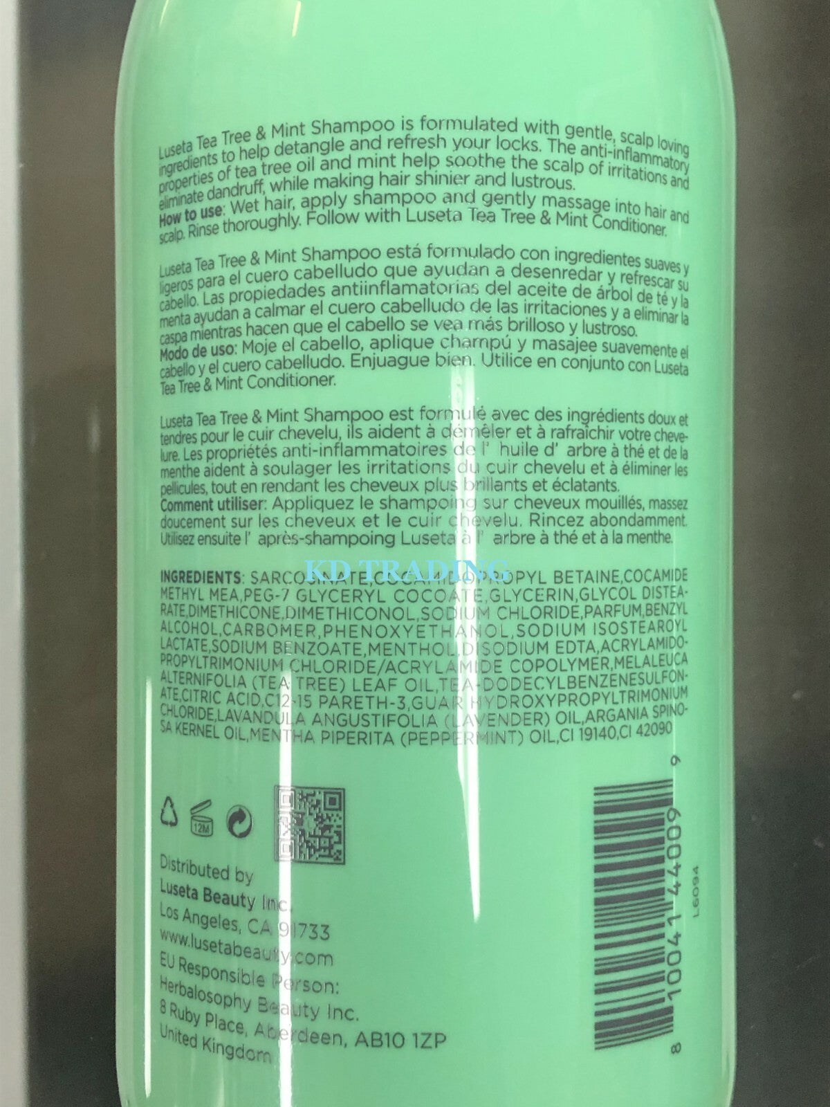 LUSETA Tea Tree & Mint Shampoo & Conditioner Set for All Hair Types